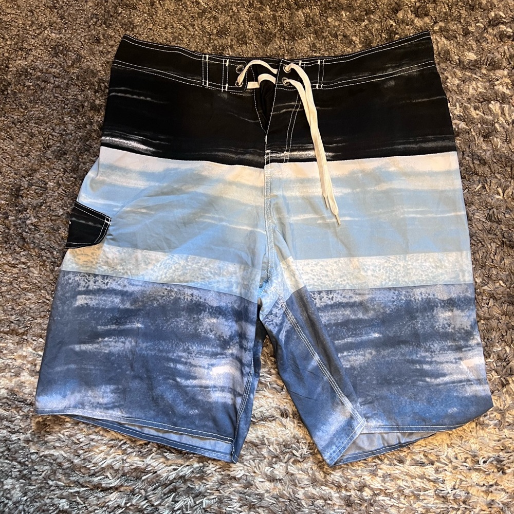 Panama Jack Black and Blue Board Shorts